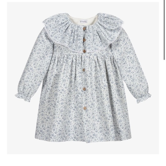 Mebi Other - Blue FLORAL COTTON DRESS